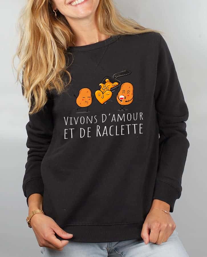 PULL FEMME : VIVONS D'AMOUR ET DE RACLETTE – Image 2
