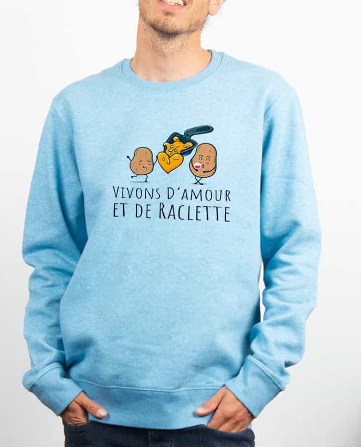 PULL HOMME : VIVONS D'AMOUR ET DE RACLETTE – Image 3