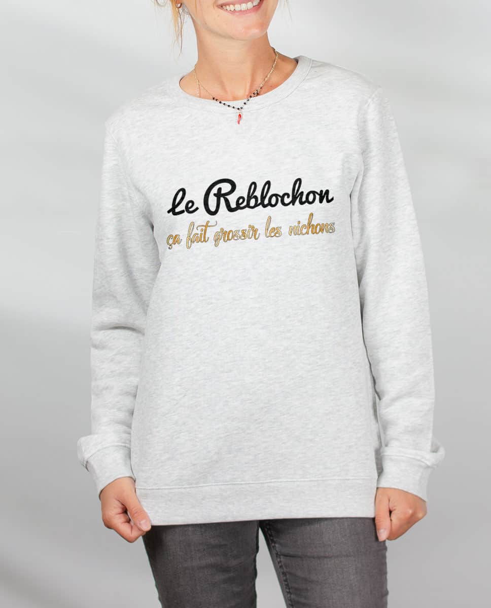 PULL FEMME : LE REBLOCHON ÇA FAIT GROSSIR LES NICHONS – Image 3