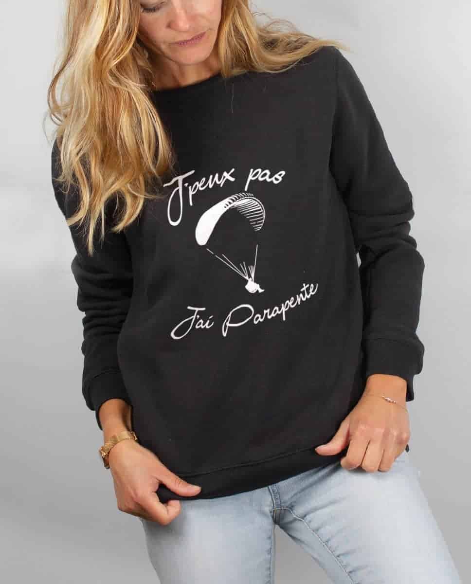 PULL FEMME : J'PEUX PAS J'AI PARAPENTE – Image 2