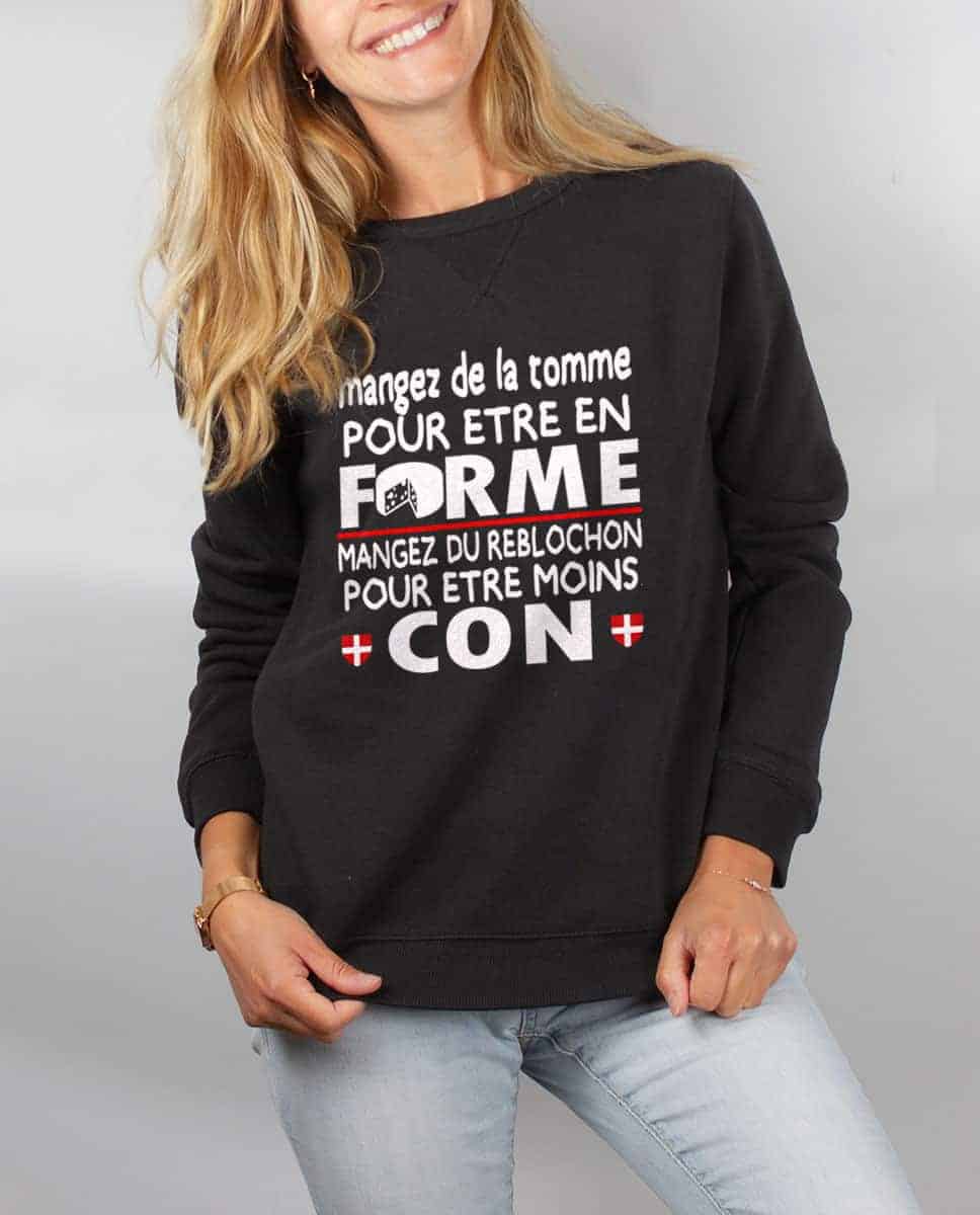 PULL HOMME : DE LA TOMME POUR ÊTRE EN FORME, DU REBLOCHON POUR ÊTRE MOINS CON – Image 6