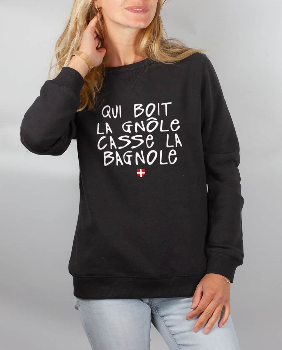 PULL FEMME : QUI BOIT LA GNÔLE CASSE LA BAGNOLE – Image 3