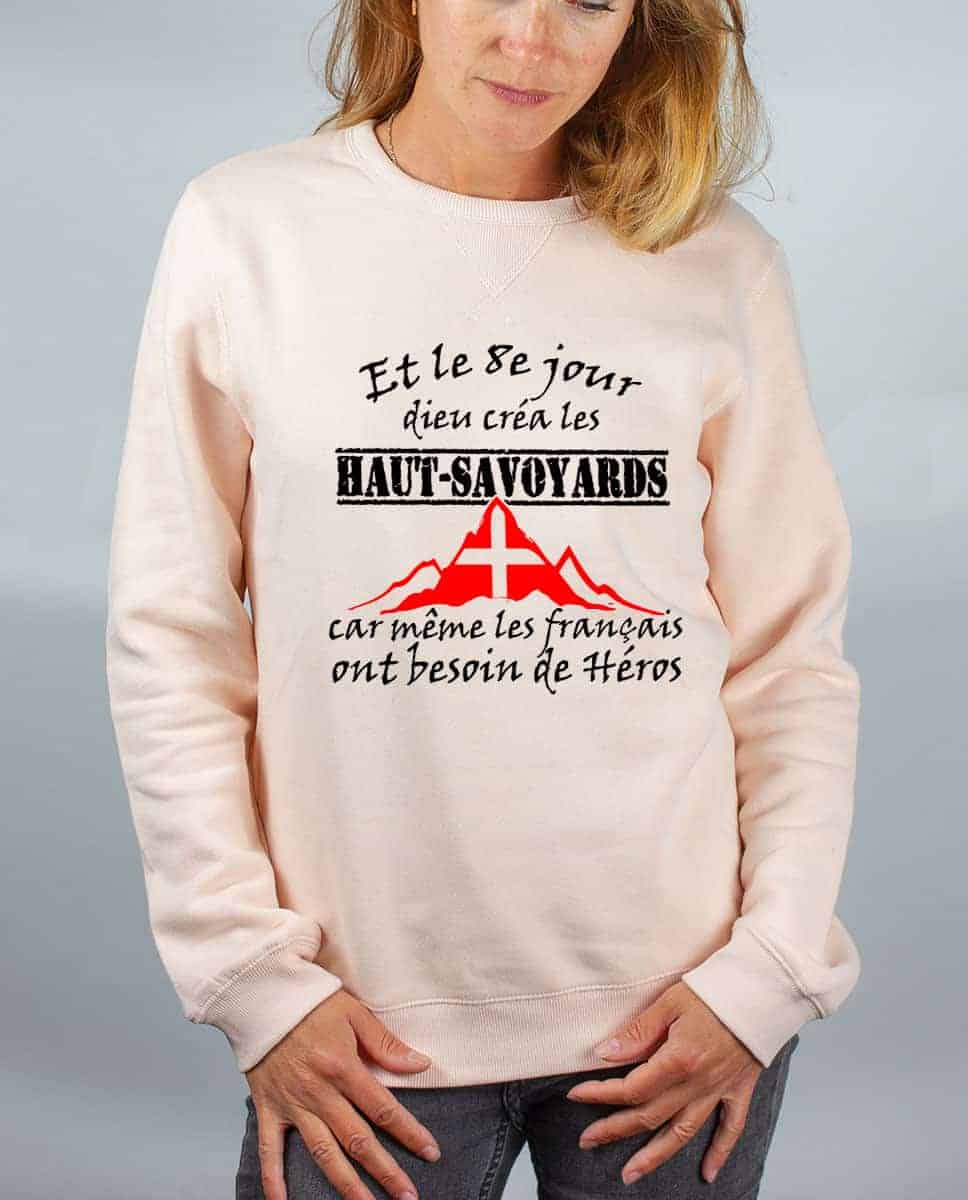 PULL FEMME : DIEU CREA LES HAUT SAVOYARDS – Image 2