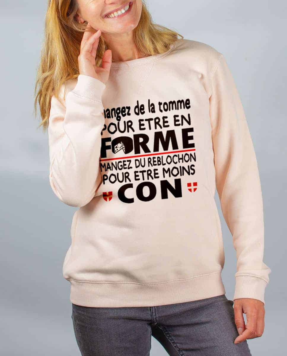 PULL HOMME : DE LA TOMME POUR ÊTRE EN FORME, DU REBLOCHON POUR ÊTRE MOINS CON – Image 7