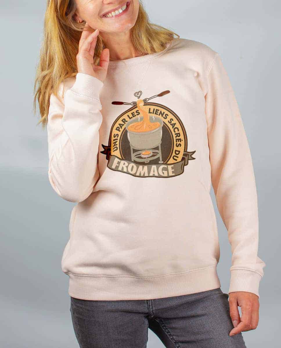 PULL FEMME : UNIS PAR LES LIENS SACRÉS DU FROMAGE – Image 3