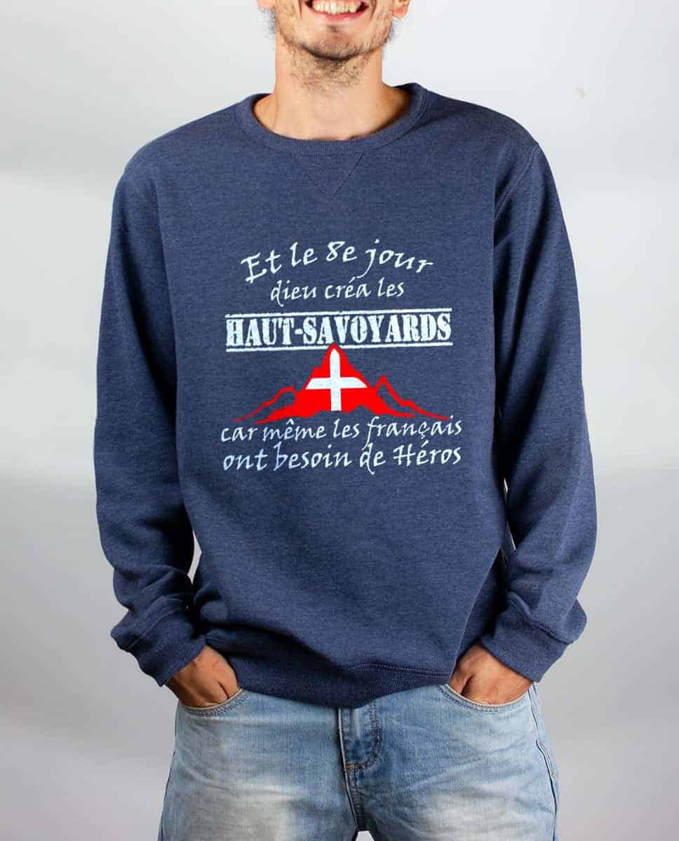 PULL HOMME : DIEU CREA LES HAUT SAVOYARDS – Image 2
