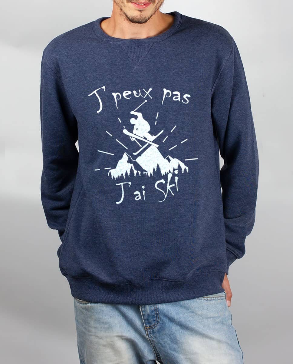 PULL HOMME : J'PEUX PAS J'AI SKI – Image 2