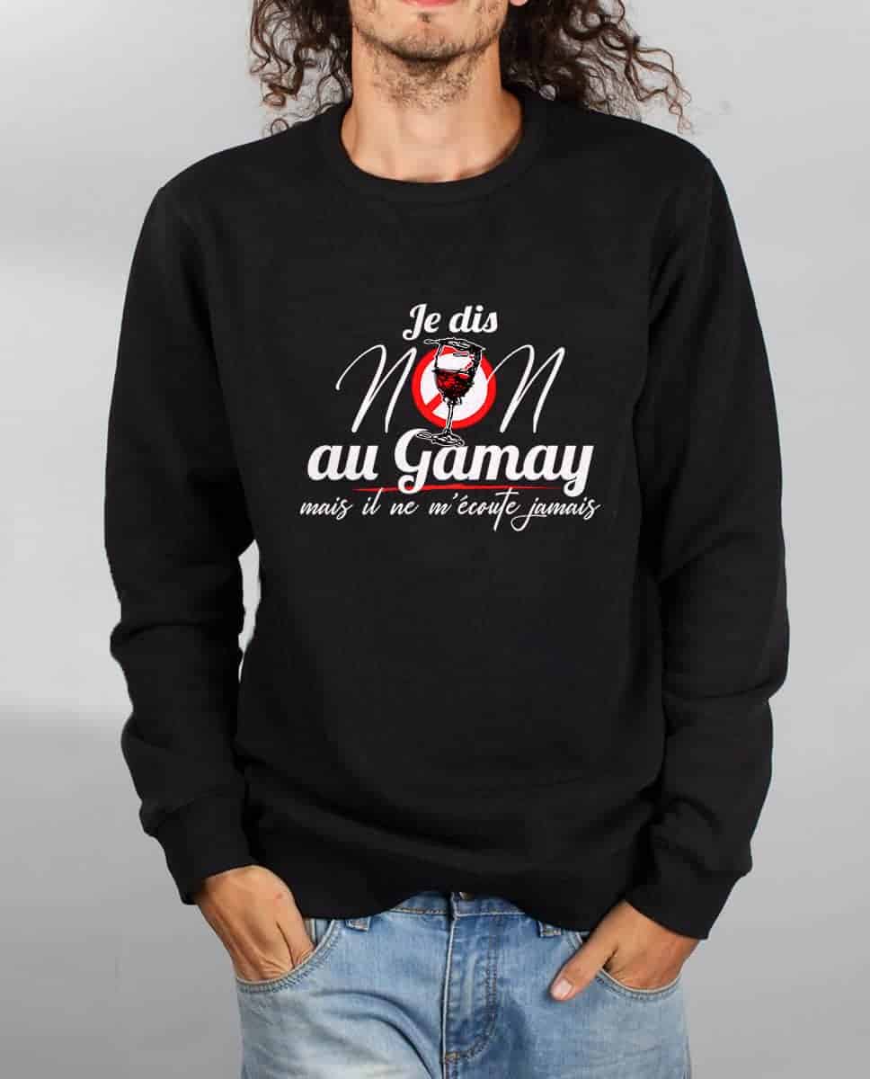 PULL HOMME : JE DIS NON AU GAMAY – Image 2