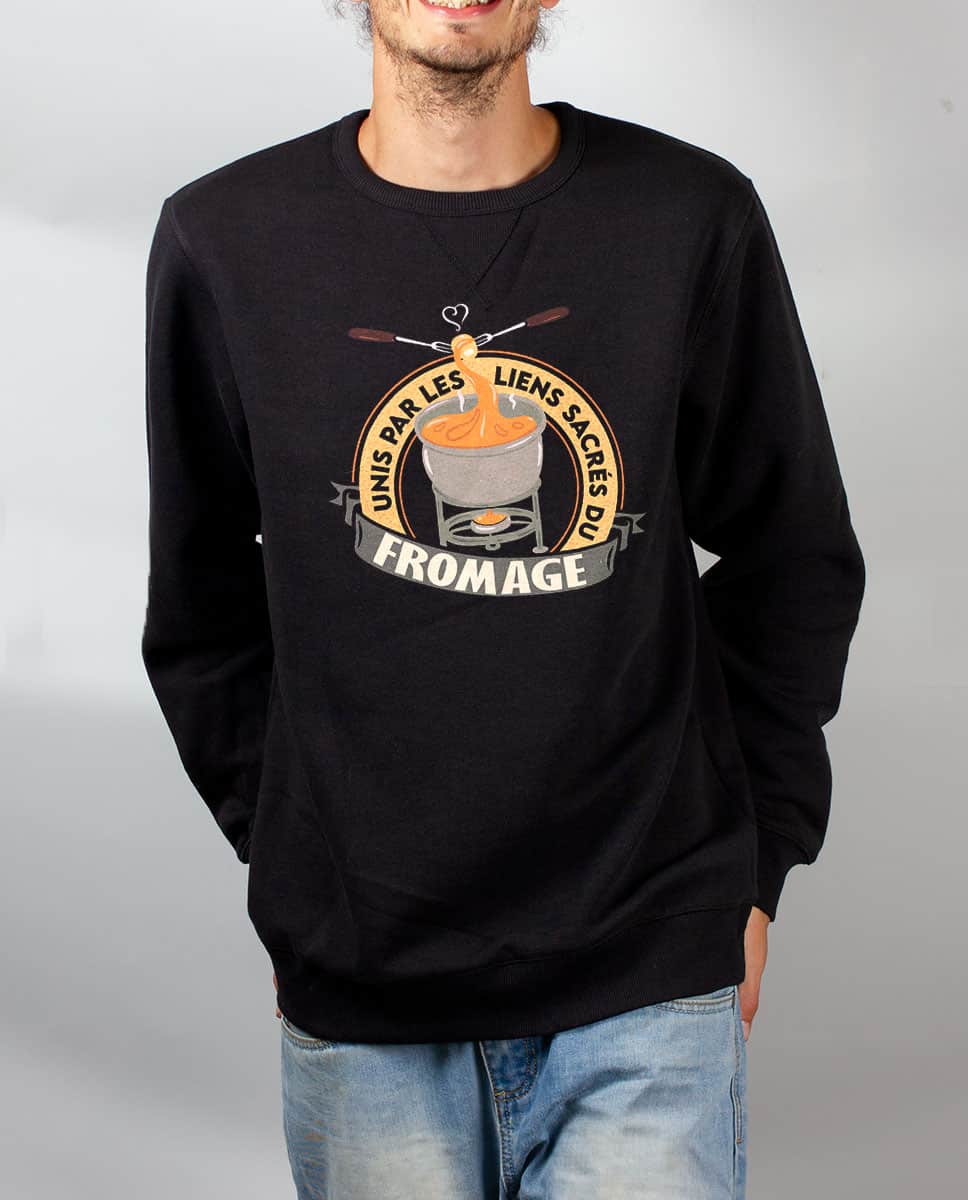 PULL HOMME : UNIS PAR LES LIENS SACRÉS DU FROMAGE – Image 3