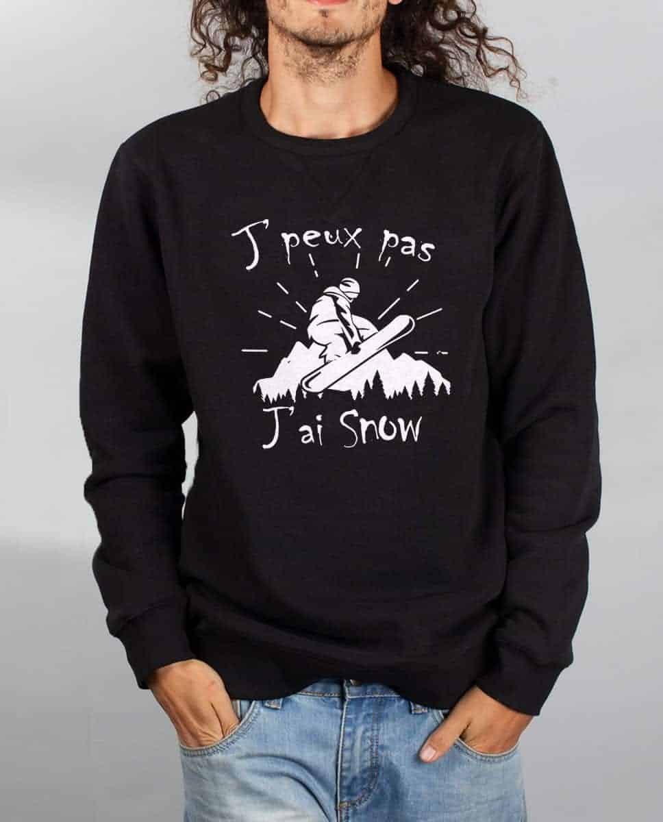 PULL HOMME : J'PEUX PAS J'AI SNOW – Image 2