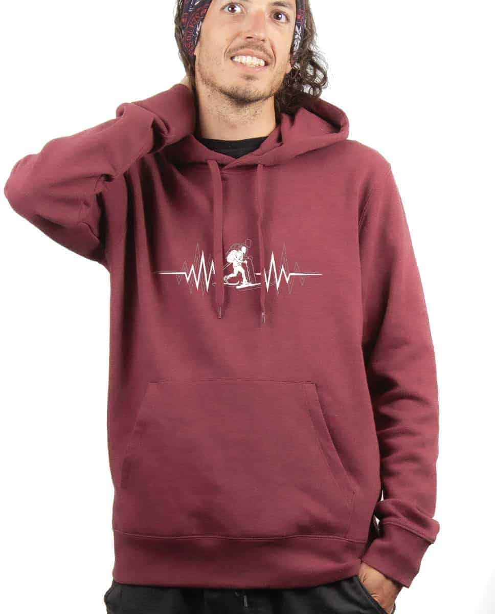 SWEAT HOMME : SKI DE RANDONÉE BATTEMENTS DE COEUR – Image 2