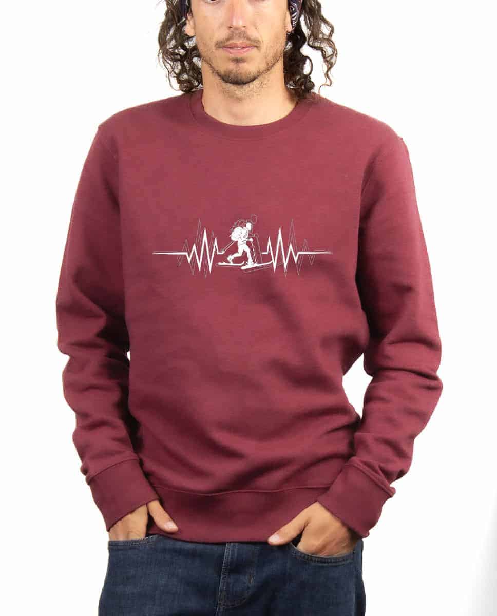 PULL HOMME : SKI DE RANDONÉE BATTEMENTS DE COEUR – Image 3