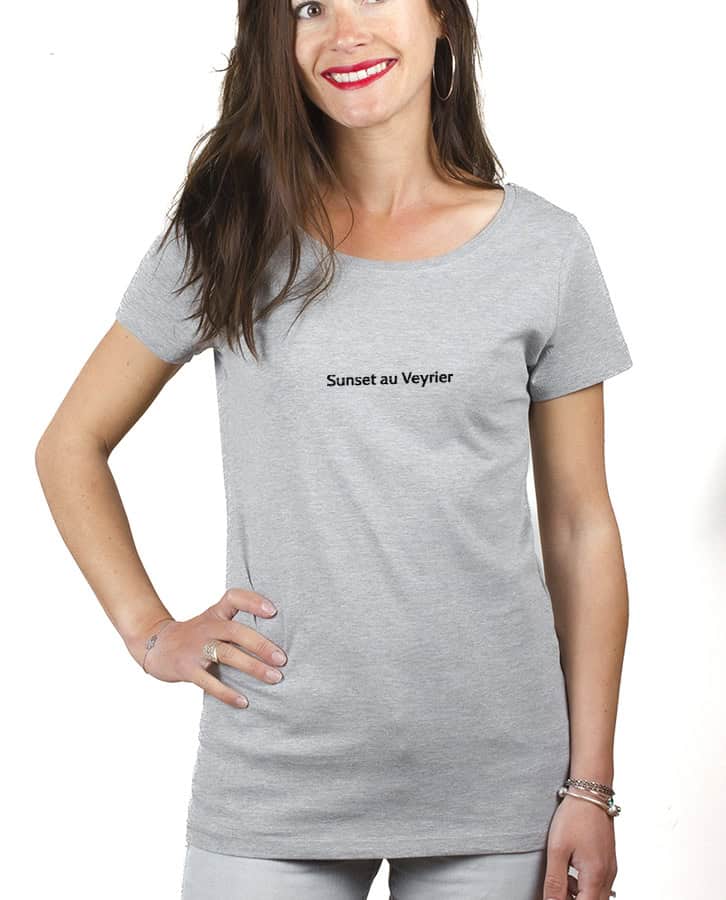 T-SHIRT FEMME : SUNSET AU VEYRIER – Image 2