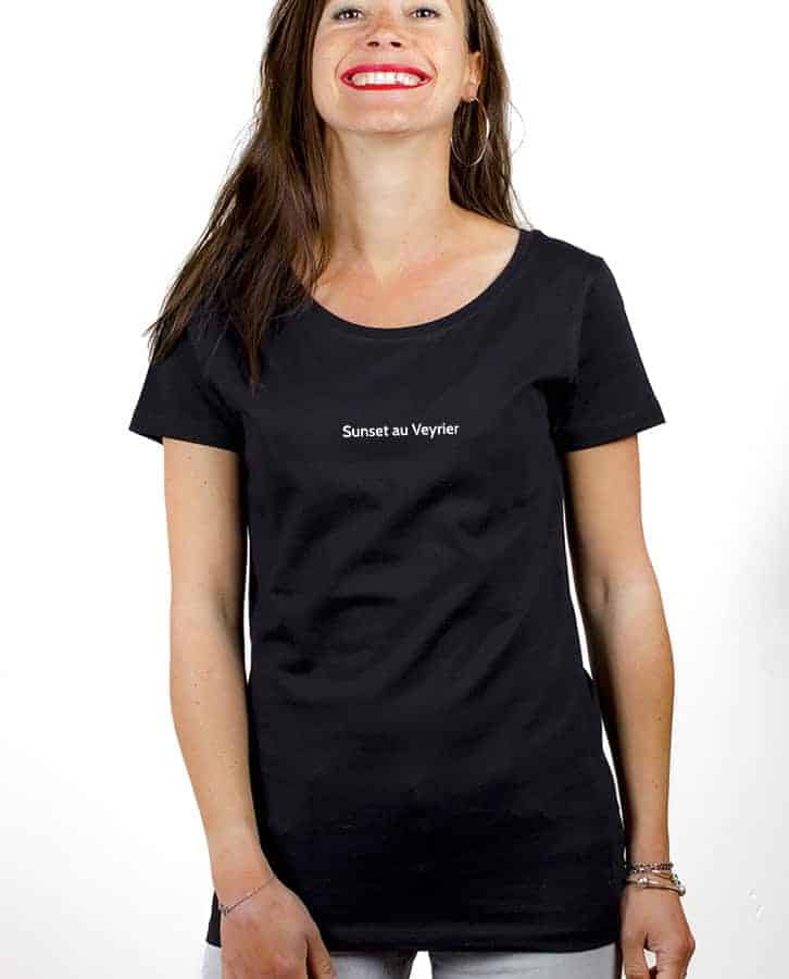T-SHIRT FEMME : SUNSET AU VEYRIER – Image 3
