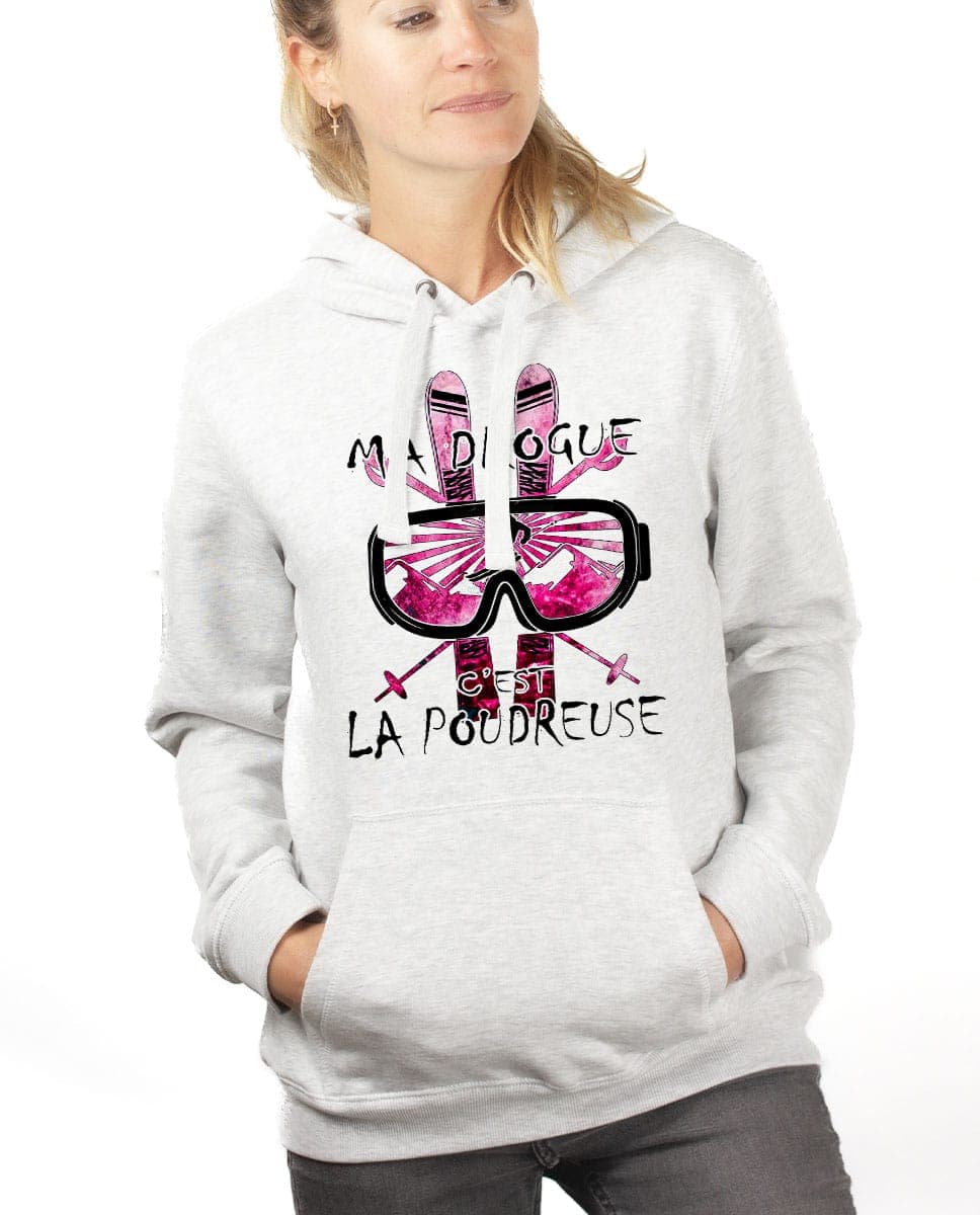 SWEAT FEMME : MA DROGUE C'EST LA POUDREUSE SKI – Image 7