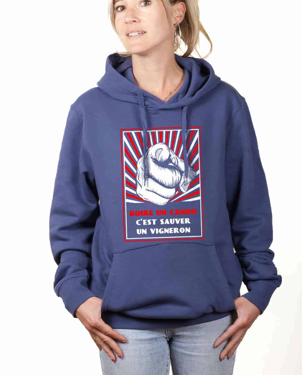 SWEAT FEMME : BOIRE UN CANON C'EST SAUVER UN VIGNERON – Image 6