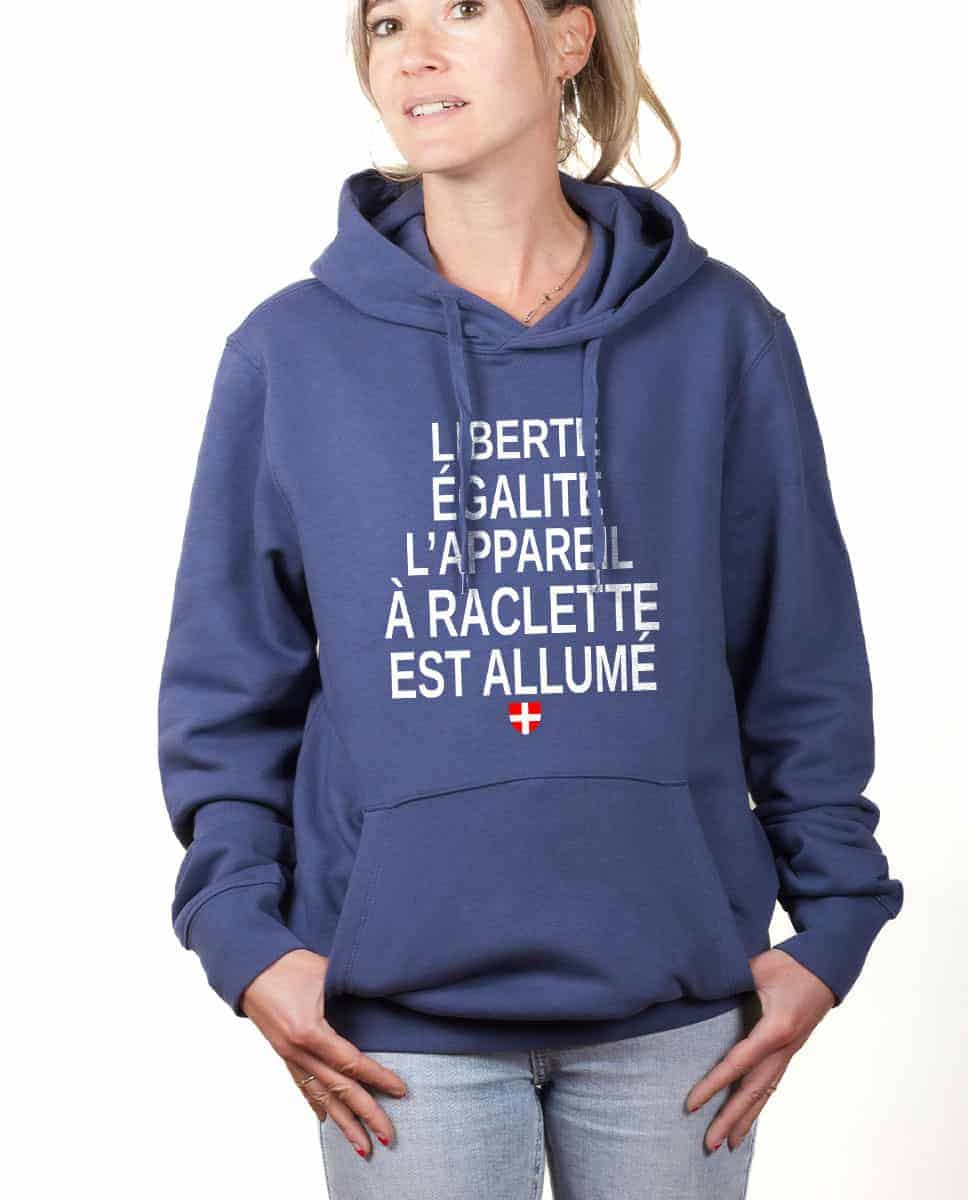 SWEAT FEMME : LIBERTÉ ÉGALITÉ L'APPAREIL À RACLETTE EST ALLUMÉ – Image 11