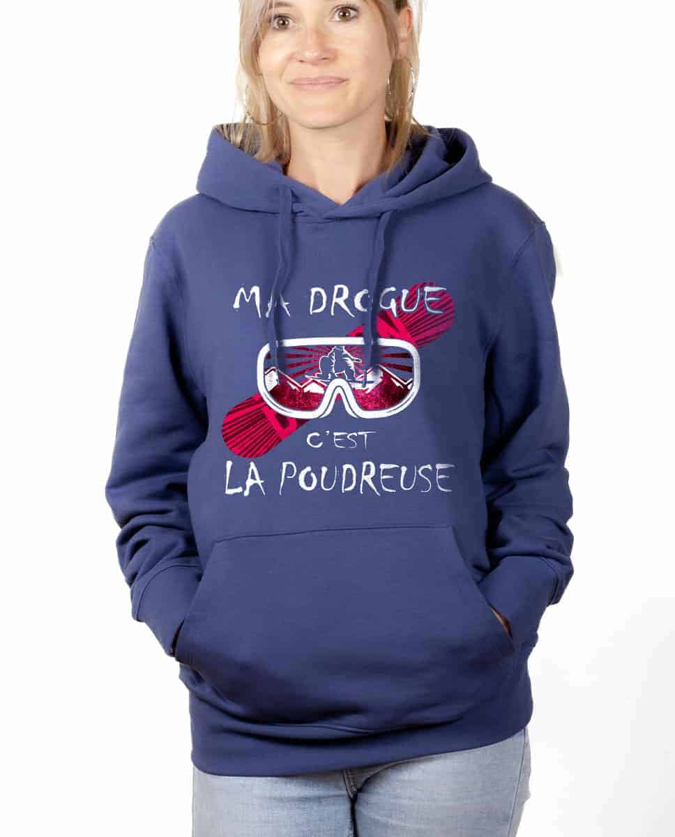 SWEAT FEMME : MA DROGUE C'EST LA POUDREUSE SNOW – Image 9
