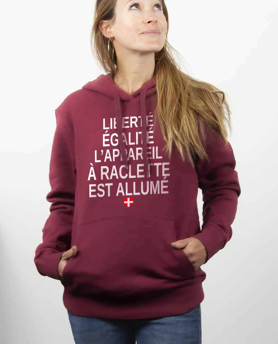 SWEAT FEMME : LIBERTÉ ÉGALITÉ L'APPAREIL À RACLETTE EST ALLUMÉ – Image 12
