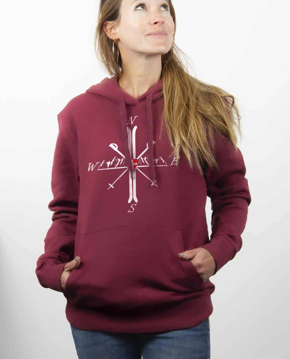 SWEAT FEMME : MONTAGNE SKI BOUSSOLE – Image 12