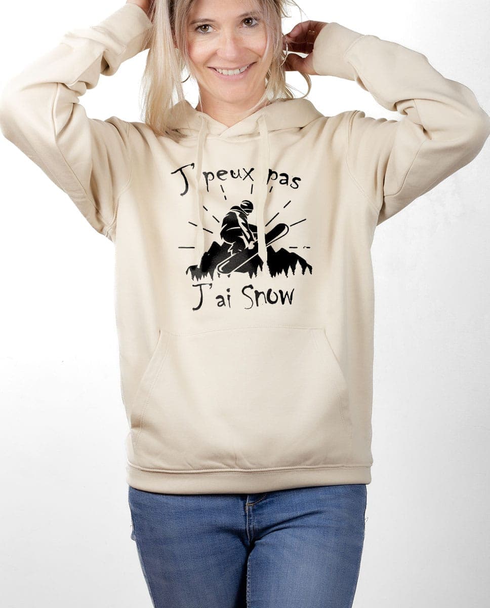 SWEAT FEMME : J'PEUX PAS J'AI SNOW – Image 2