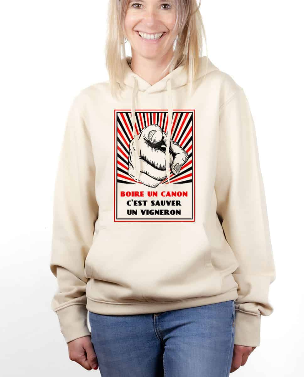 SWEAT FEMME : BOIRE UN CANON C'EST SAUVER UN VIGNERON – Image 3