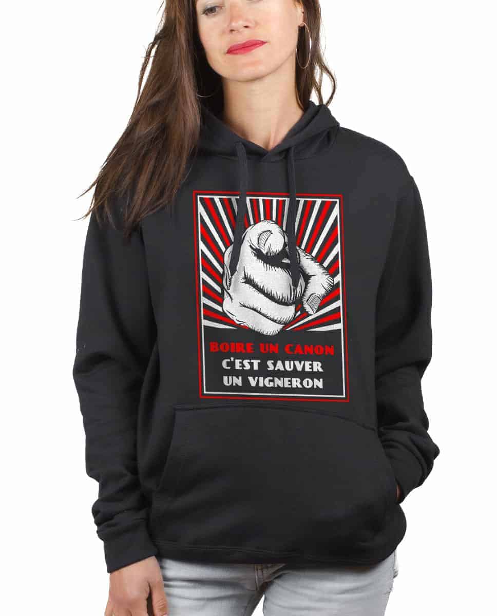 SWEAT FEMME : BOIRE UN CANON C'EST SAUVER UN VIGNERON – Image 5