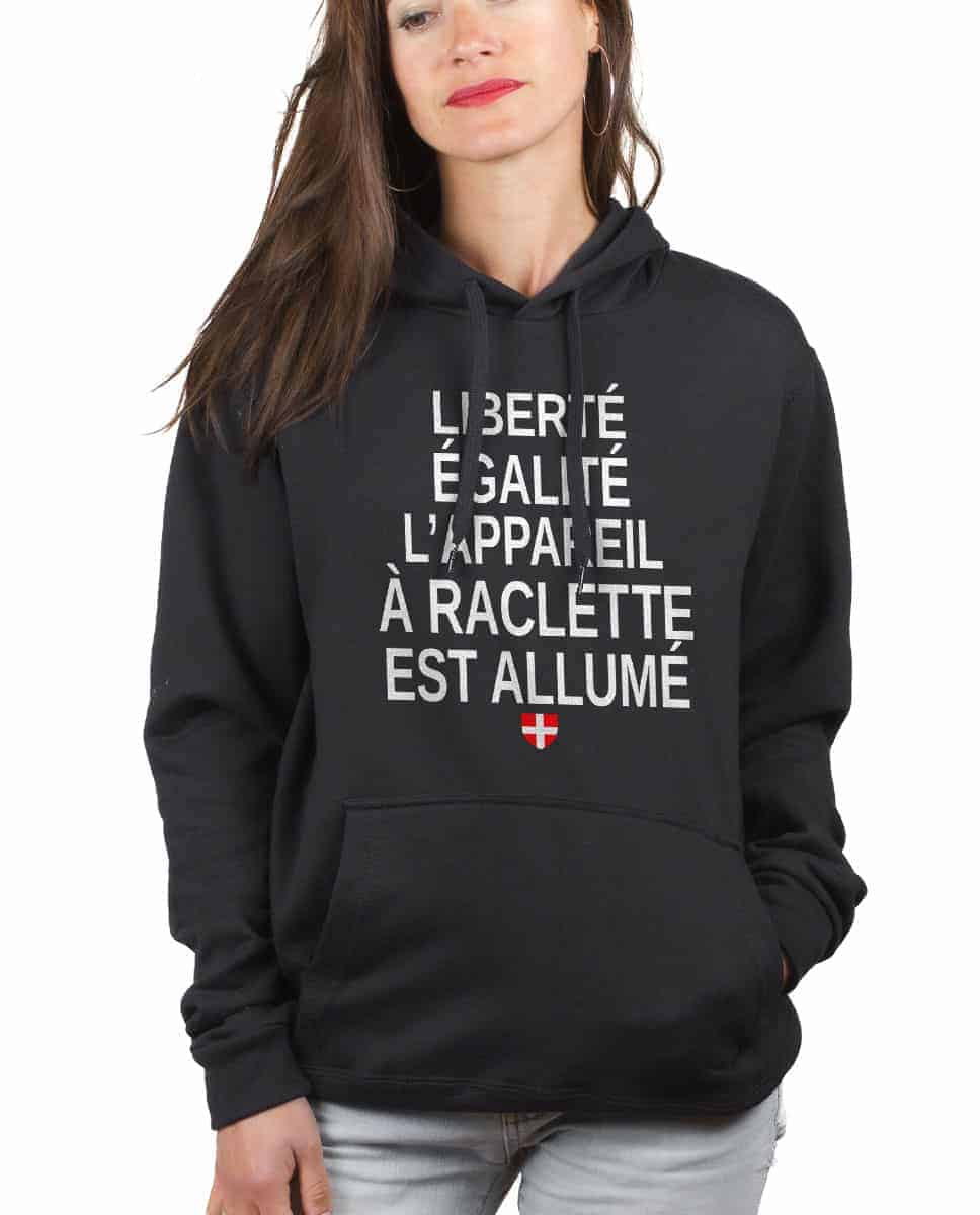 SWEAT FEMME : LIBERTÉ ÉGALITÉ L'APPAREIL À RACLETTE EST ALLUMÉ – Image 10