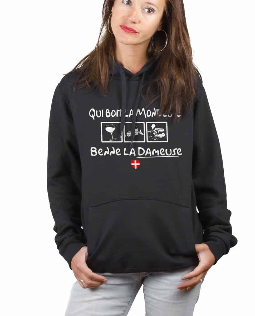 SWEAT FEMME : QUI BOIT LA MONDEUSE BENNE LA DAMEUSE – Image 7