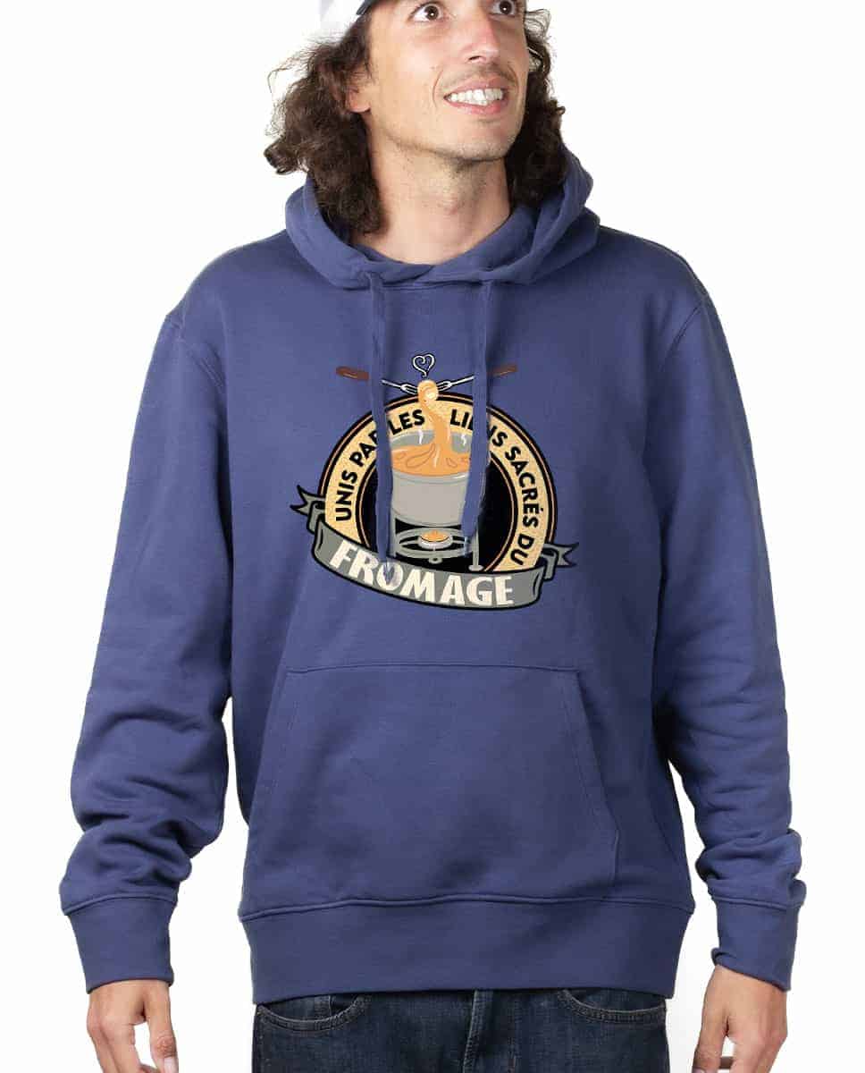 SWEAT HOMME : UNIS PAR LES LIENS SACRÉS DU FROMAGE – Image 2