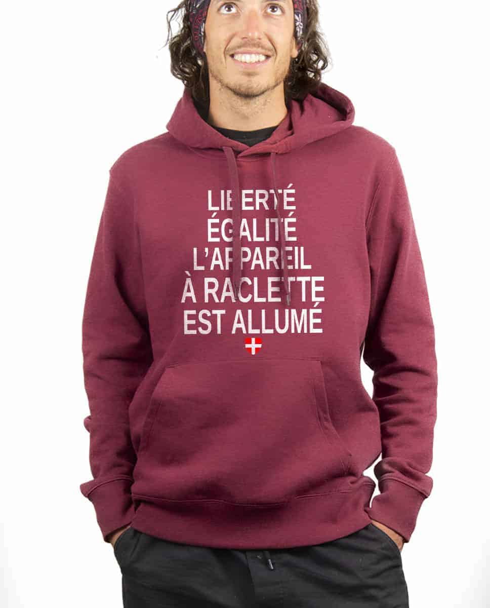 SWEAT HOMME : LIBERTÉ ÉGALITÉ L'APPAREIL À RACLETTE EST ALLUMÉ – Image 12