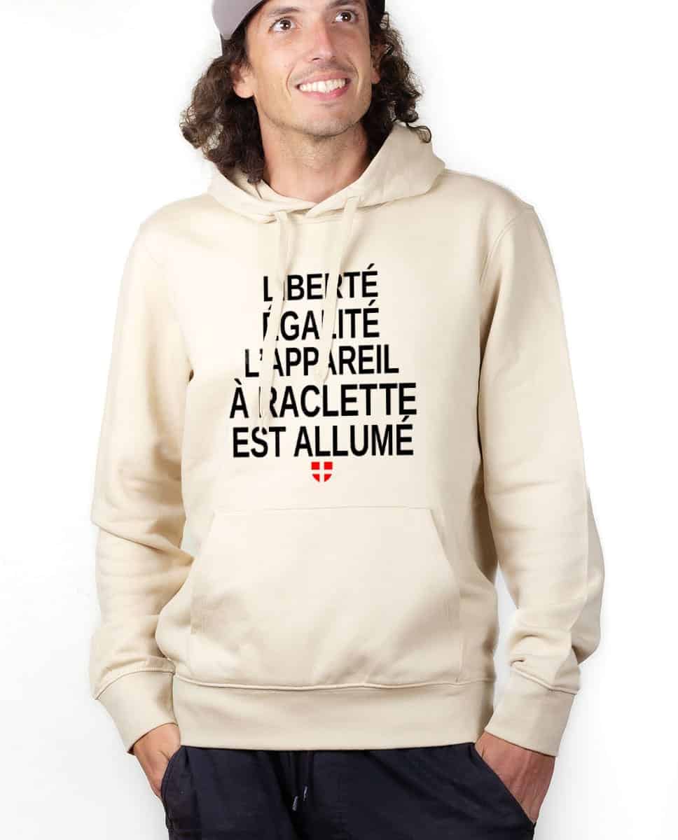 SWEAT HOMME : LIBERTÉ ÉGALITÉ L'APPAREIL À RACLETTE EST ALLUMÉ – Image 8