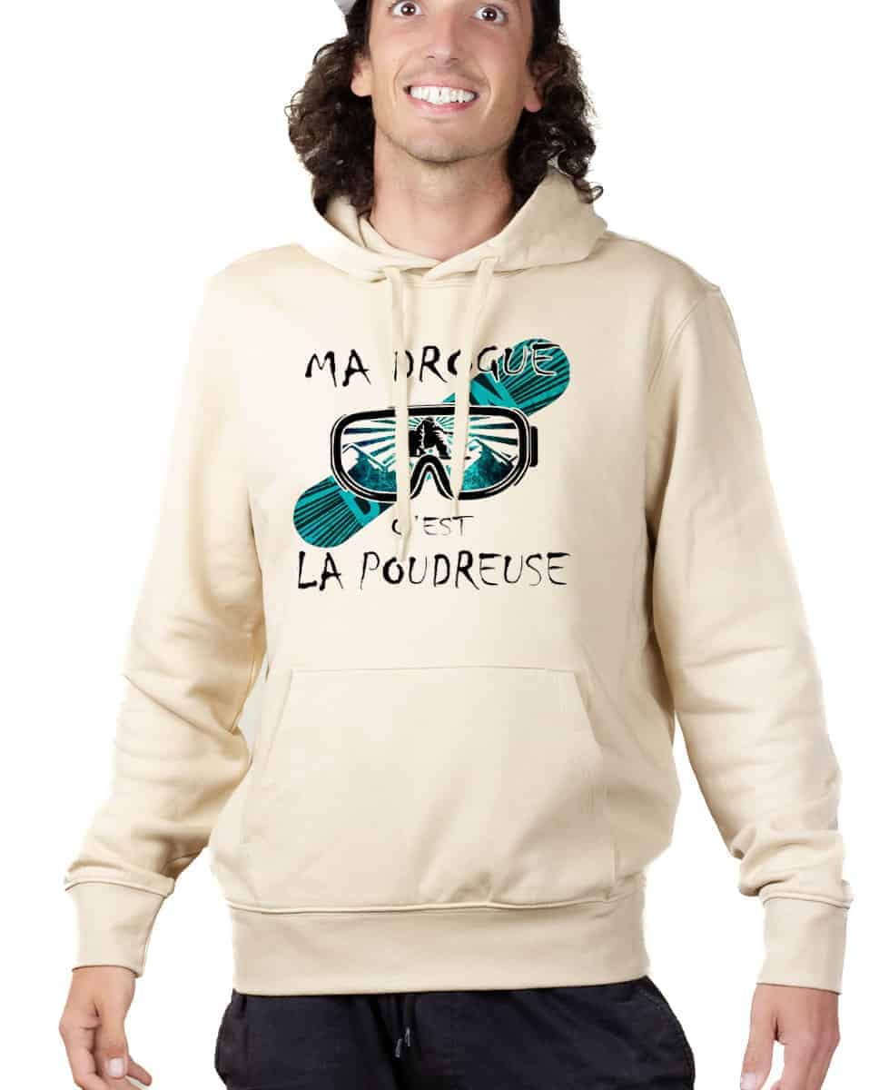 SWEAT HOMME : MA DROGUE C'EST LA POUDREUSE SNOW – Image 7