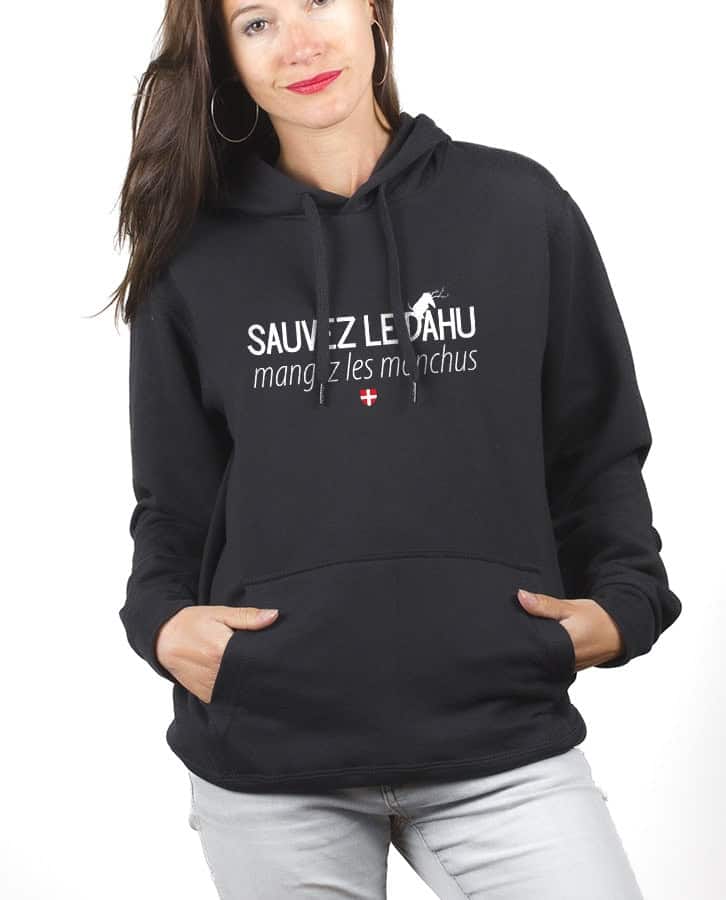 SWEAT FEMME : Sauvez le dahu mangez les monchus – Image 2