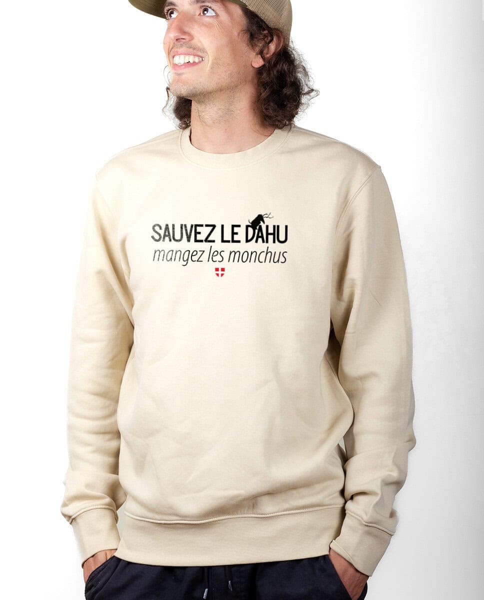 PULL HOMME : Sauvez le dahu mangez les monchus – Image 2