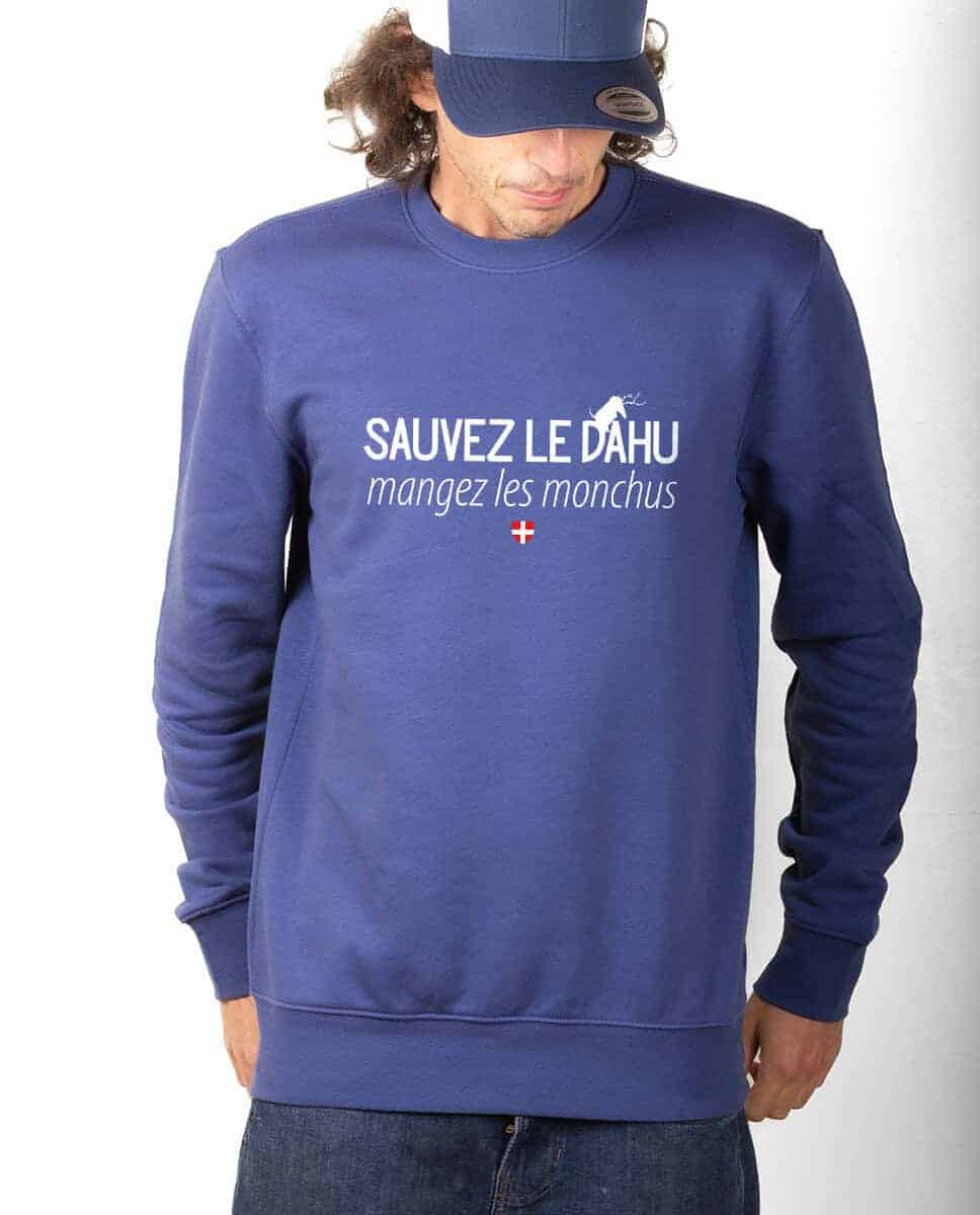 PULL HOMME : Sauvez le dahu mangez les monchus – Image 4