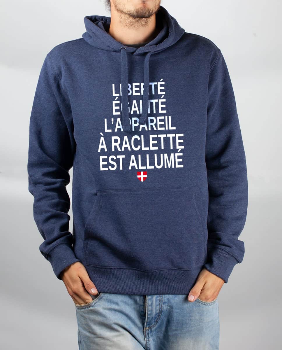 SWEAT HOMME : LIBERTÉ ÉGALITÉ L'APPAREIL À RACLETTE EST ALLUMÉ – Image 6
