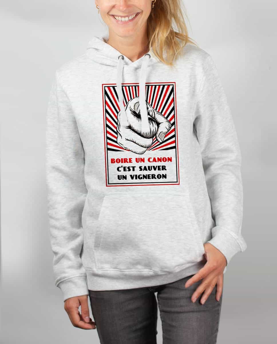 SWEAT FEMME : BOIRE UN CANON C'EST SAUVER UN VIGNERON – Image 2