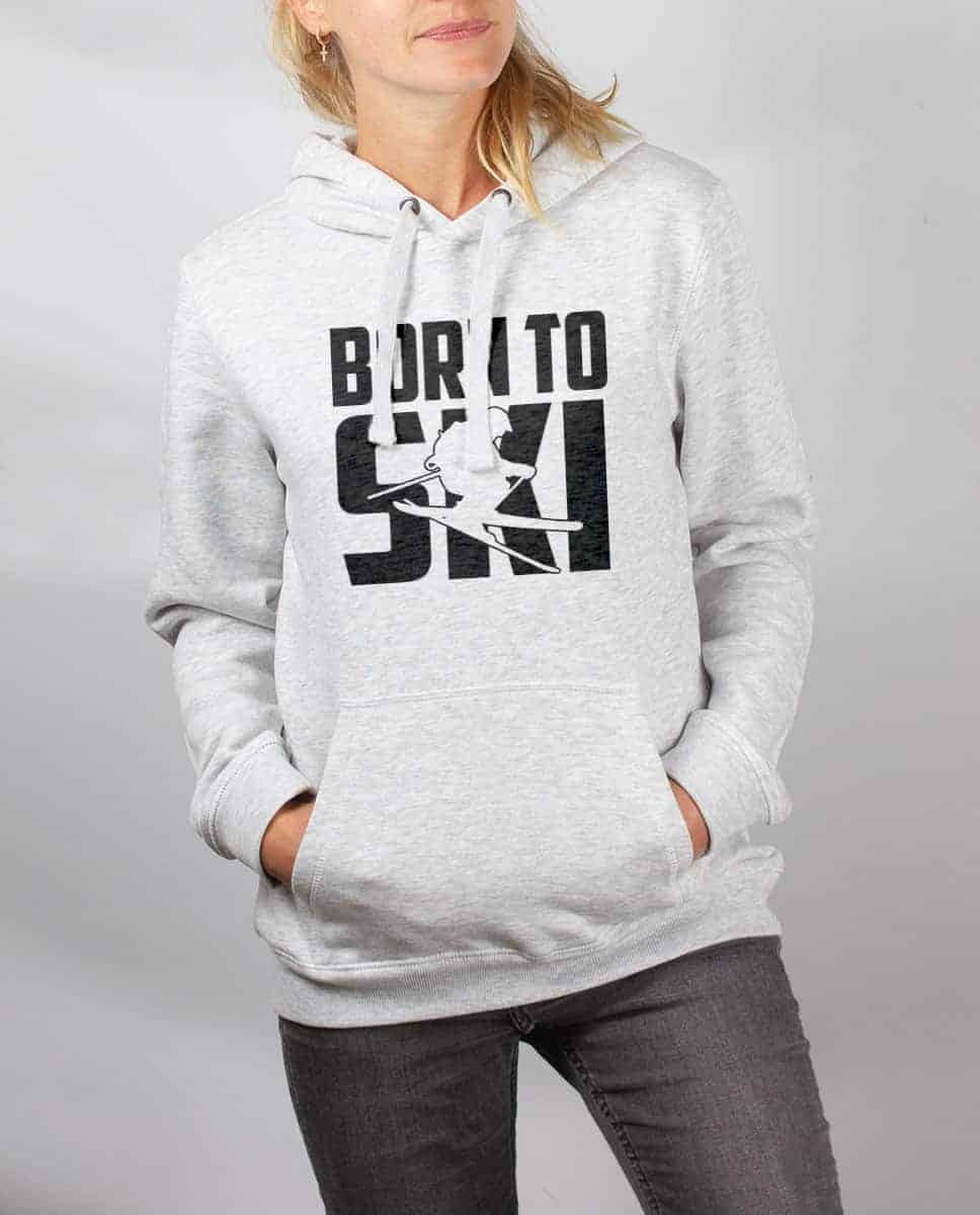 SWEAT FEMME : BORN TO SKI – Image 3