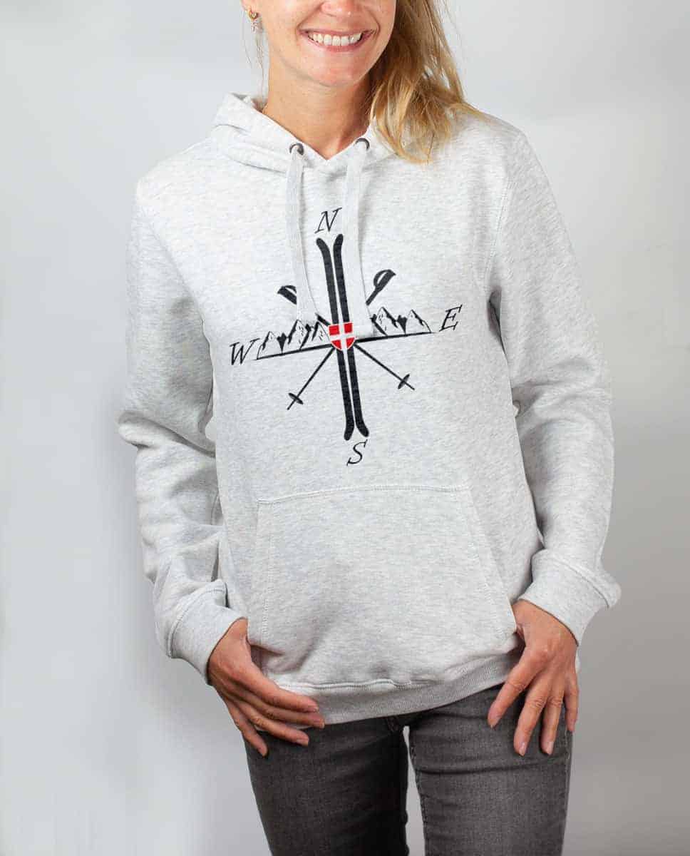 SWEAT FEMME : MONTAGNE SKI BOUSSOLE – Image 3