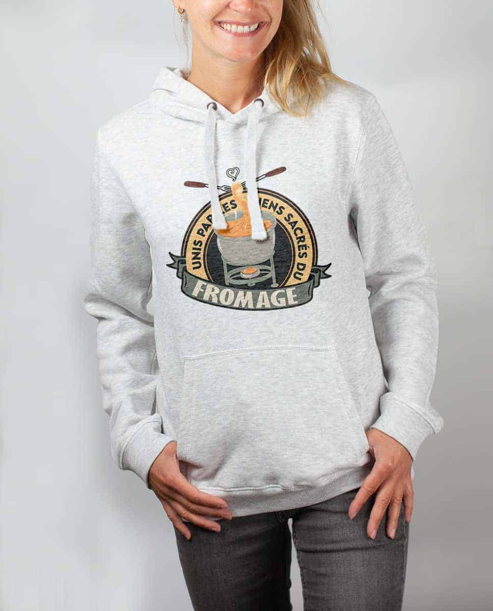 SWEAT FEMME : UNIS PAR LES LIENS SACRÉS DU FROMAGE – Image 3