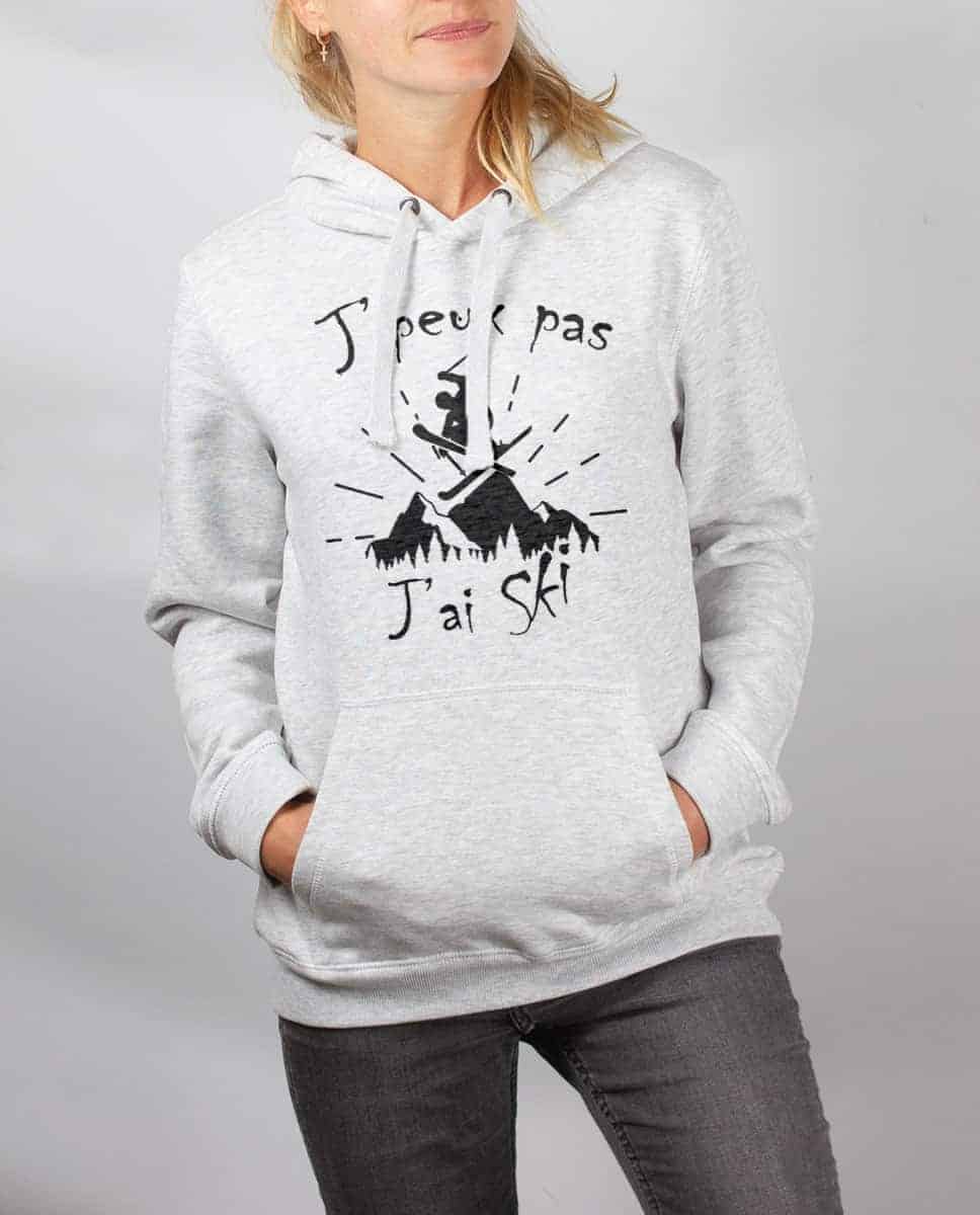 SWEAT FEMME : J'PEUX PAS J'AI SKI – Image 2