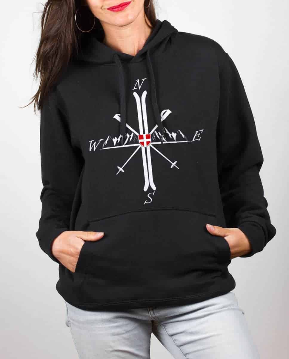 SWEAT FEMME : MONTAGNE SKI BOUSSOLE – Image 2