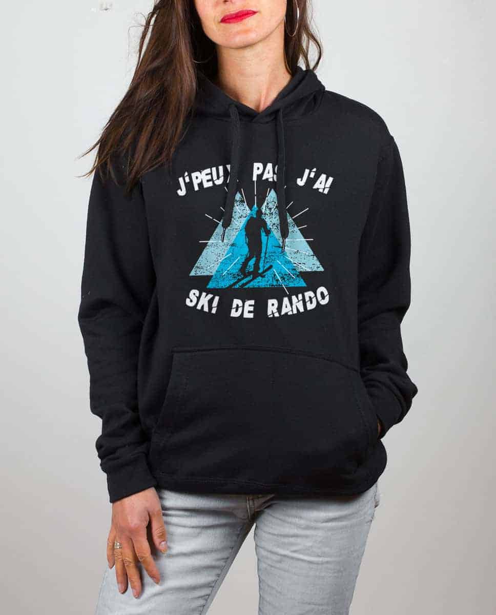 SWEAT FEMME : J'PEUX PAS J'AI SKI DE RANDO – Image 2