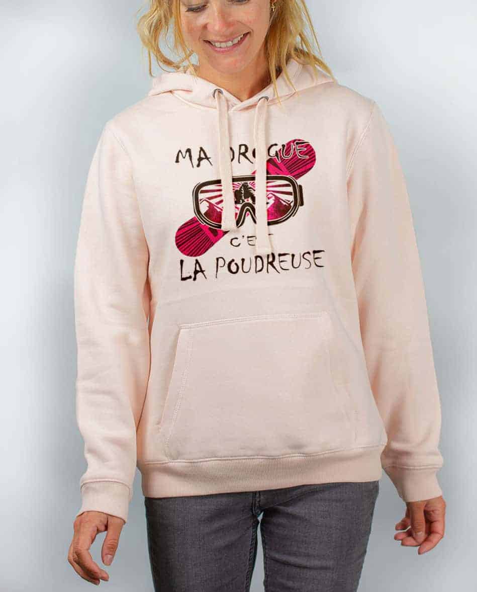 SWEAT FEMME : MA DROGUE C'EST LA POUDREUSE SNOW – Image 3