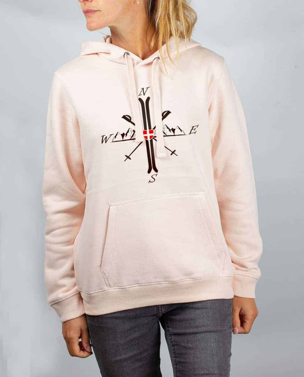 SWEAT FEMME : MONTAGNE SKI BOUSSOLE – Image 4