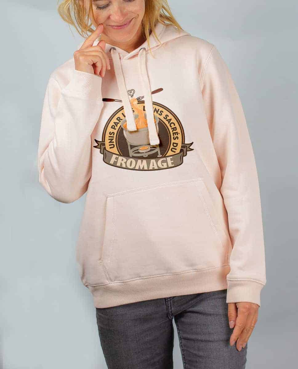 SWEAT FEMME : UNIS PAR LES LIENS SACRÉS DU FROMAGE – Image 2