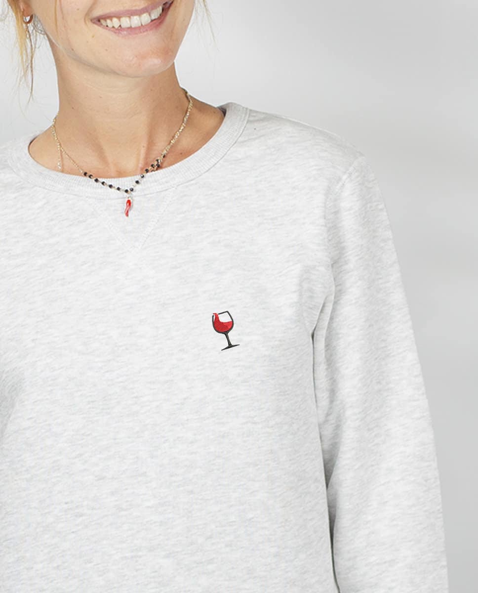 PULL BRODE FEMME : VERRE DE VIN – Image 7