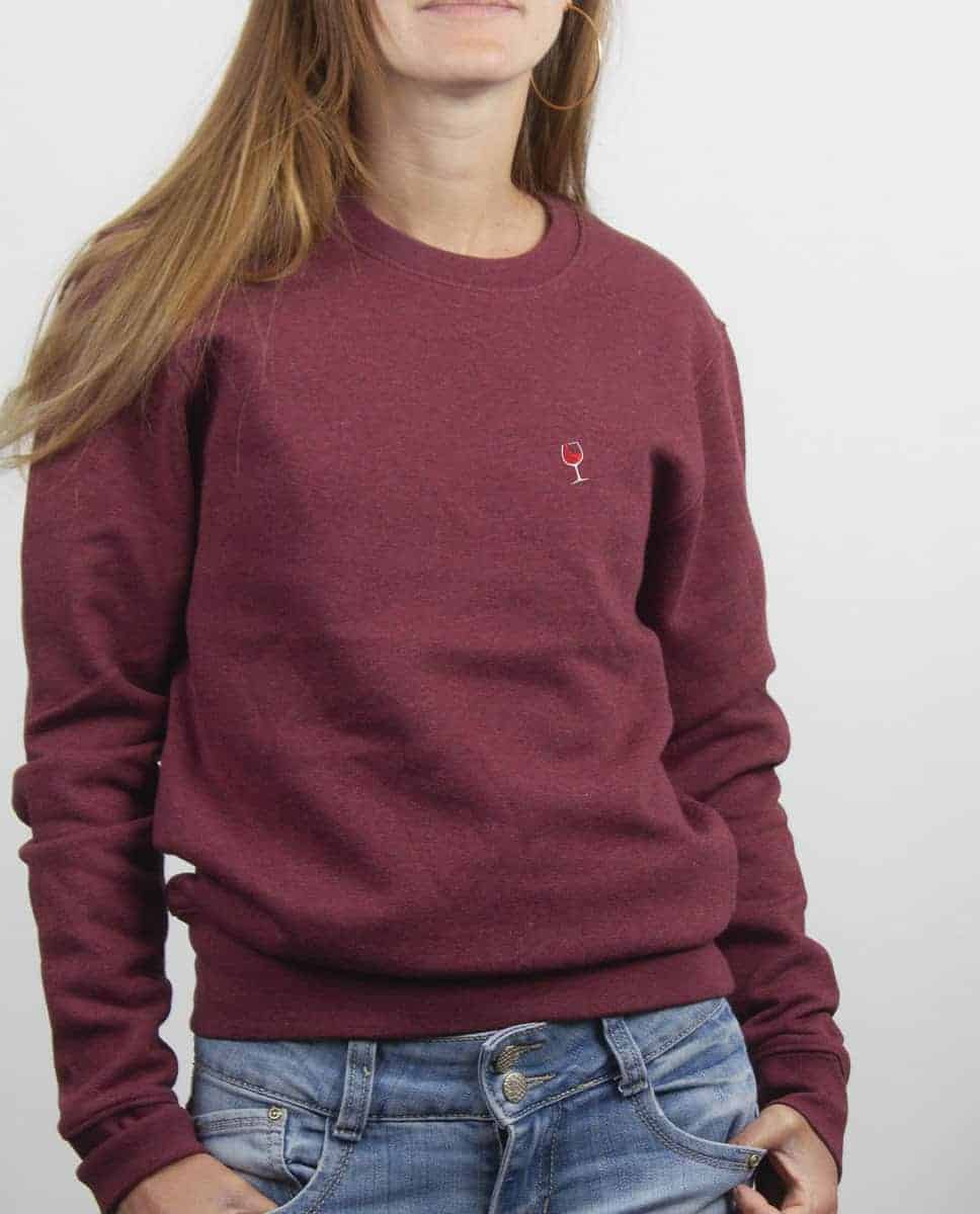 PULL BRODE FEMME : VERRE DE VIN – Image 2
