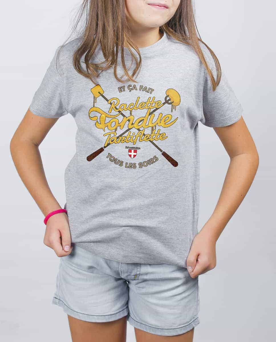 T SHIRT ENFANT : RACLETTE FONDUE TARTIFLETTE – Image 3